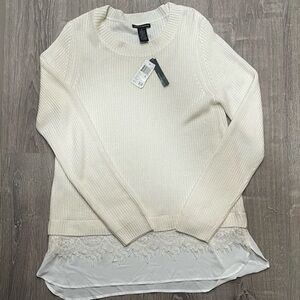Chelsea & Theodore White Sweater Size XL